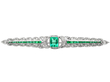 1920s Emerald and Diamond Bar Brooch in Platinum 
