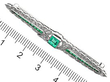 1920s Emerald and Diamond Bar Brooch in Platinum size