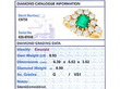 Vintage Emerald and Diamond Cluster Ring in Gold grading card