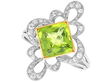 Edwardian Peridot Ring with Diamonds