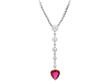 Pear Cut Ruby Pendant Necklace for Sale