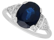Oval Sapphire Engagement Ring in Platinum