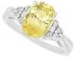 3.9 Carat Oval Yellow Sapphire Engagement Ring