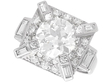 Large Art Deco Platinum Diamond Ring for Sale