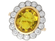 Yellow Sapphire Cluster Ring in Yellow Gold