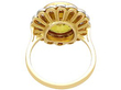 Yellow Sapphire Cluster Ring in Yellow Gold back