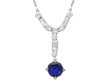 Art Deco Sapphire Pendant in Platinum