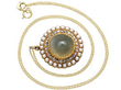 Yellow Gold Cat's Eye Chrysoberyl Pendant necklace