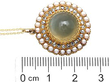 Yellow Gold Cat's Eye Chrysoberyl Pendant size