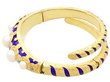 Victorian Pearl and Enamel Bangle side