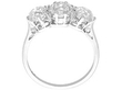 Platinum 3 Carat Three Stone Diamond Ring