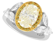 Oval Yellow Diamond Engagement Ring