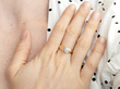 Vintage Unisex Gold Solitaire Ring wearing