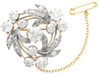 Sheath Swirl Diamond Brooch Antique