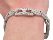 Old European Cut Art Deco Bracelet in Platinum being worn