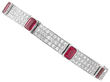 Pink Tourmaline and Diamond Bracelet in White Gold