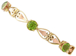 Art Nouveau Peridot Bracelet in Gold for Sale