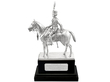 Equestrian Silver Horse and Royal Hussar Officer Figure