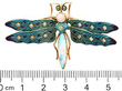 Antique Opal and Enamel Dragonfly Brooch