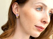 Ruby and Diamond Earring wearing