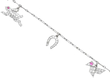 Antique Diamond and Ruby Charm Bracelet