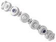 White Gold Sapphire and Diamond Bracelet