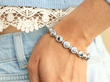 White Gold Sapphire and Diamond Bracelet wearing