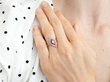 Lozenge Shaped Edwardian Ruby and Diamond Ring being worn