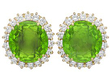 peridot diamond earrings