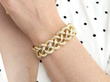 Large 10 carat Diamond and Gold Bracelet wearing