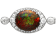Boulder Opal Brooch with Diamonds