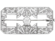 White Gold Diamond Brooch for Women 