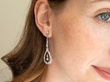 wearing Art Deco Diamond Drop Earring