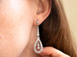 Art Deco Diamond Drop Earring wearing