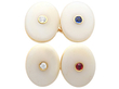 Antique Agate and Gemstone Cufflinks in Gold