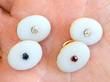 Agate and Gemstone Cufflinks in Gold