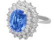 6 Carat Sapphire Ring with Diamonds