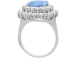 6 Carat Sapphire Ring in White Gold