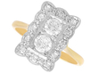 Antique Rectangular Multi Diamond Dress Ring