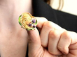 Art Nouveau Gold Enamel Brooch