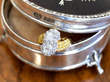 Pear Cut Cluster Engagement Ring in Gold
