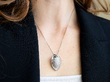 wearing Vintage Organic Diamond Pendant