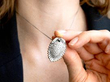 Vintage Organic Diamond Pendant wearing