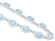 Diamond and Aquamarine Necklace in White Gold setting
