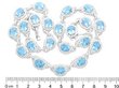 Diamond and Aquamarine Necklace in White Gold size