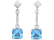 Art Deco Aquamarine Drop Earrings