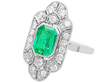 1920s Colombian Emerald Dress Ring
