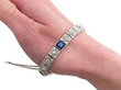 1920s Sapphire Bracelet with Diamonds being worn