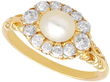 Victorian Pearl Cluster Ring in Gold