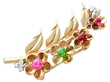 Floral Cartier Brooch in Gold for Sale